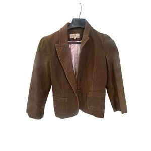 Vintage Juicy Couture Women's Blazer Jacket Brown Size Medium USA  Pink Inside